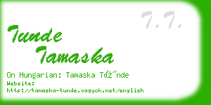 tunde tamaska business card